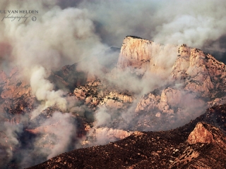 The Bighorn Fire - This was recorded the day after a dry lighting strike ignited the Bighorn Fire in the Santa Catalina Mountain Range, near Tucson. See my post on the Bighorn Fire.
