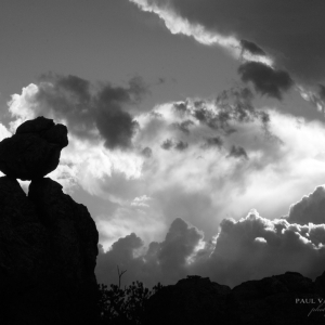Chiricahua Sky (Black and White) - Chiricahua National Monument
