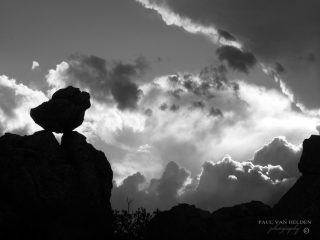 Chiricahua Sky (Black and White) - Chiricahua National Monument