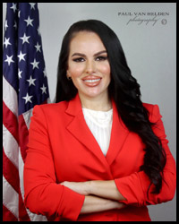 Headshot Portrait with American Flag